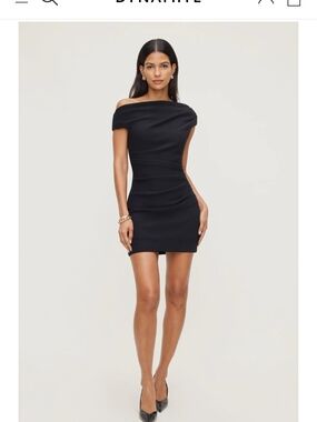 Dynamite Black Off-Shoulder Bodycon Mini Dress